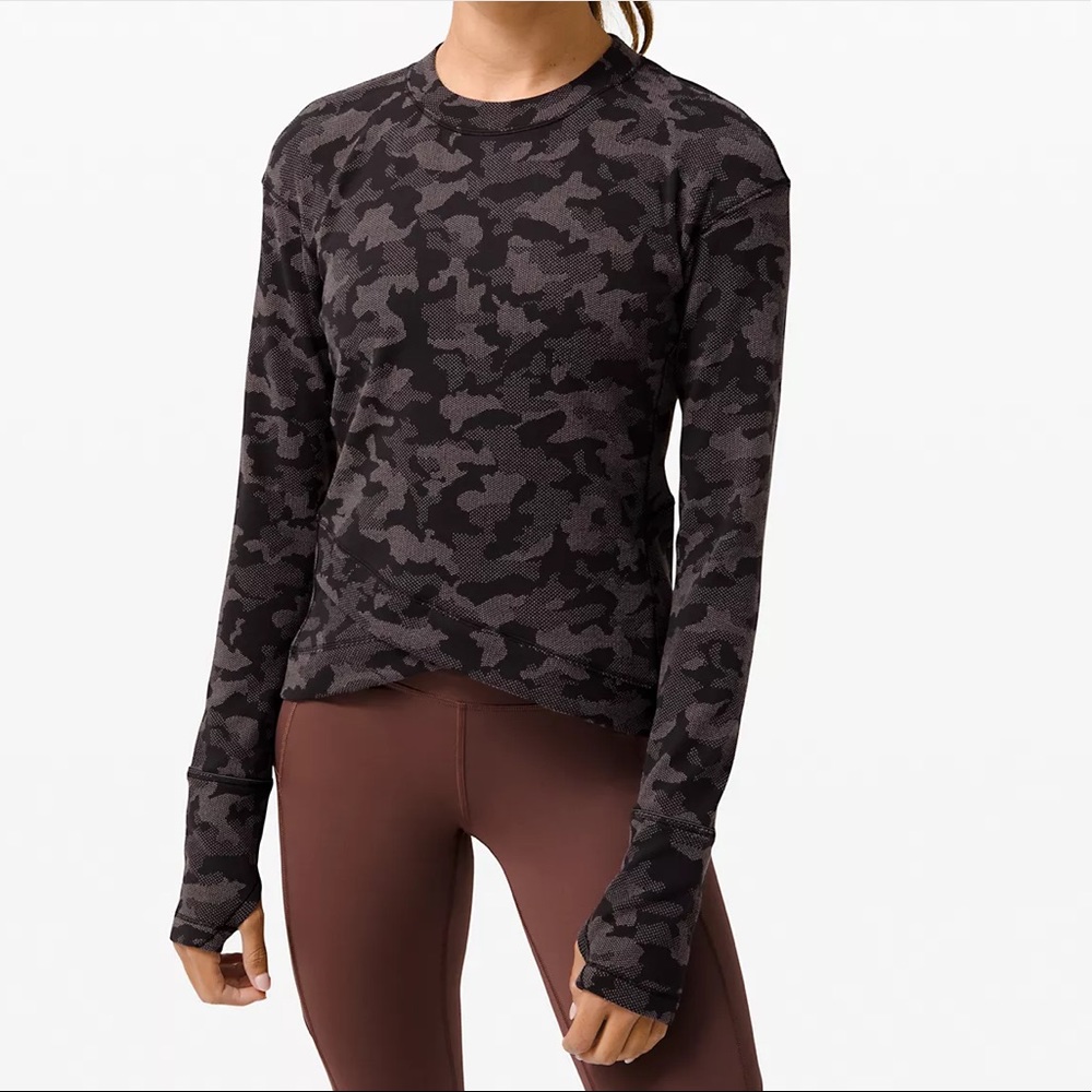 lululemon long sleeve camo print size 6